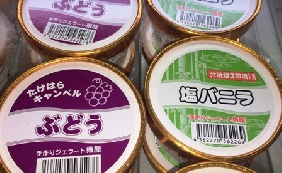 塩バニラ＆ぶどうジェラート